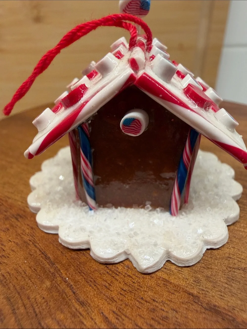 Vintage handmade Post Office Christmas Ornament